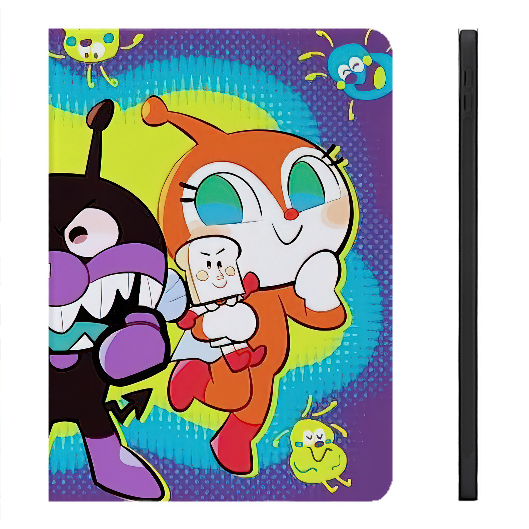 （画像用） アンパンマン Anpanman IPadケース ペンホルダー付き ブックスタイルデザイン